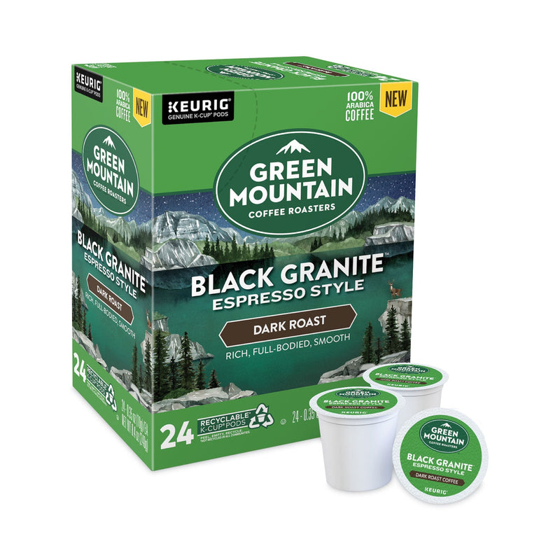Green Mountain Coffee Black Granite Espresso Style K-Cups, 24/Box
