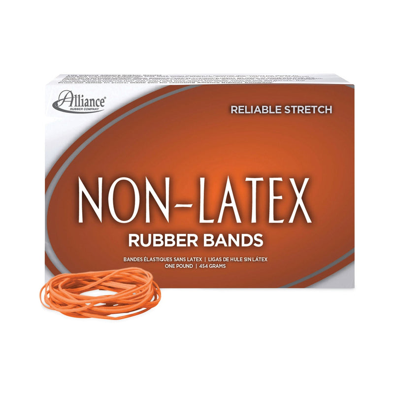 Alliance Non-Latex Rubber Bands, Size 19, 0.04" Gauge, Orange, 1 lb Box, 1,440/Box