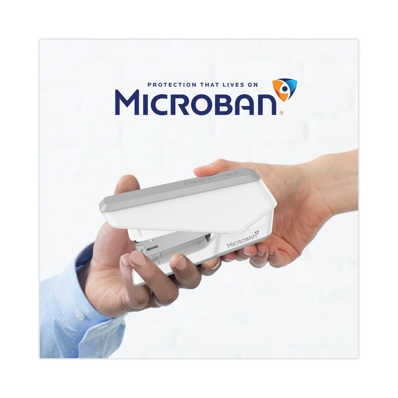 Fellowes LX840 EasyPress Half Strip Stapler, 25-Sheet Capacity, White