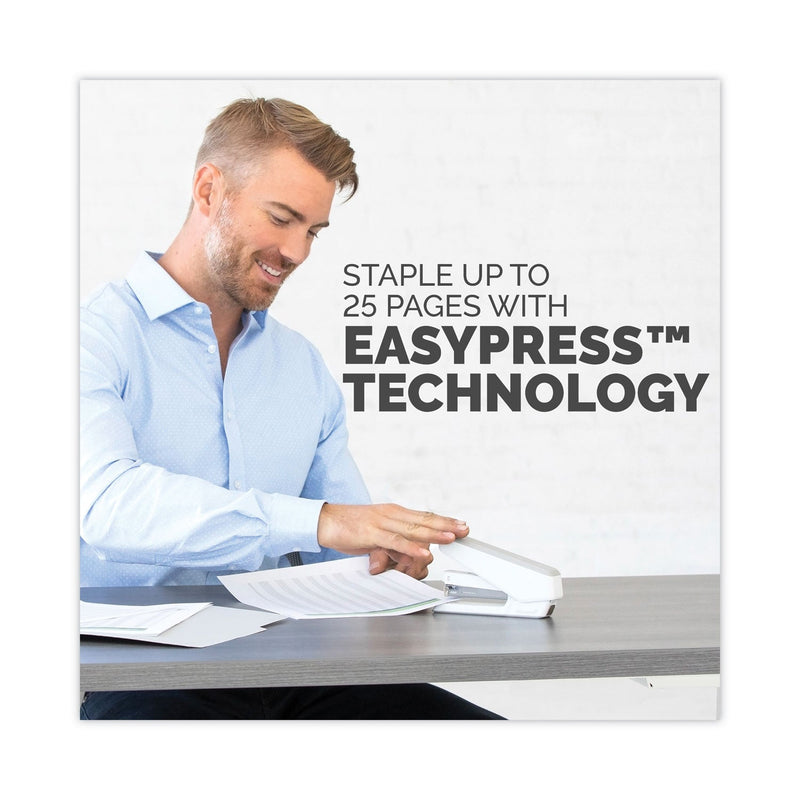 Fellowes LX850 EasyPress Full Strip Stapler, 25-Sheet Capacity, White