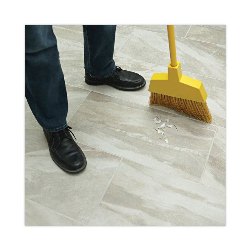 Boardwalk Poly Bristle Angler Broom, 53" Handle, Yellow, 12/Carton