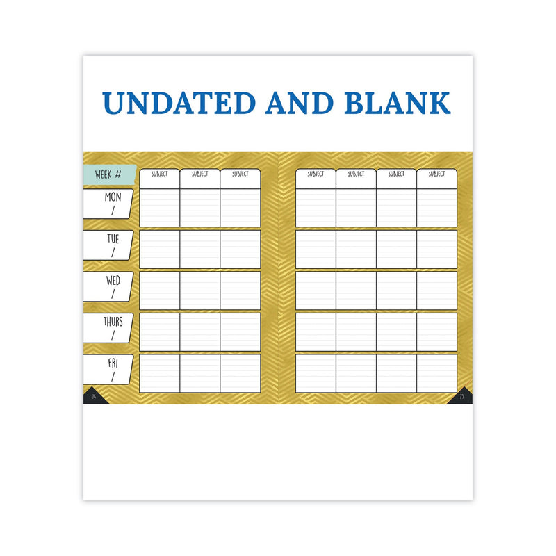 Carson-Dellosa Education Teacher Planner, Weekly/Monthly, Two-Page Spread (Seven Classes), 11 x 8.5, Multicolor Cover, 2022-2023