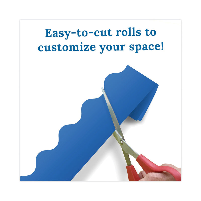 Carson-Dellosa Education Rolled Scalloped Border Set, 2.25" x  36 ft, Assorted, 6/Set