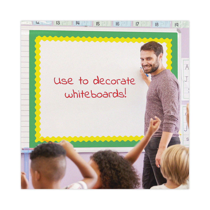 Carson-Dellosa Education Rolled Scalloped Border Set, 2.25" x  36 ft, Assorted, 6/Set