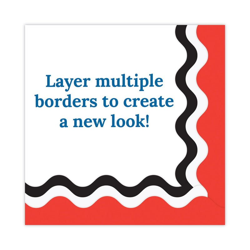 Carson-Dellosa Education Rolled Scalloped Border Set, 2.25" x  36 ft, Assorted, 6/Set