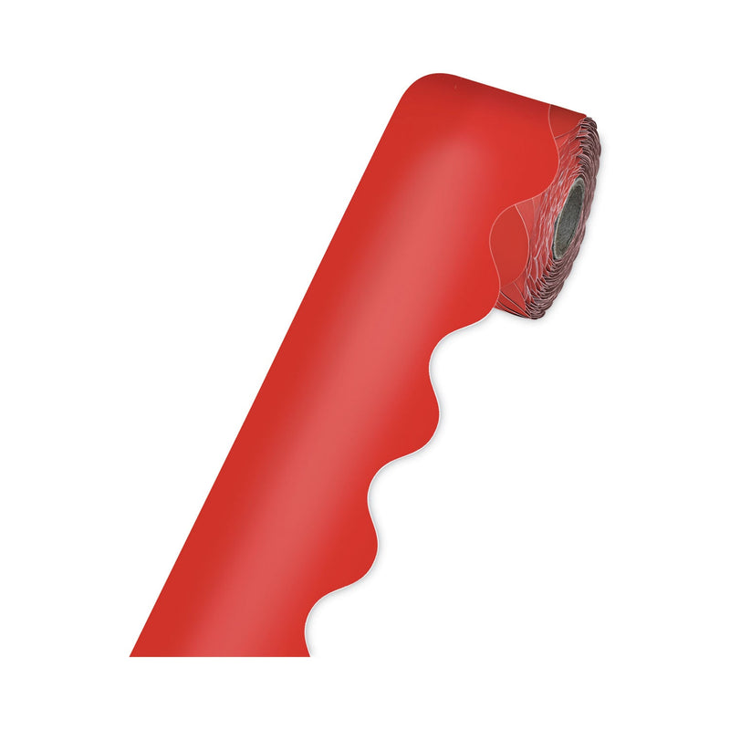 Carson-Dellosa Education Rolled Scalloped Borders, 2.25" x 65 ft, Red