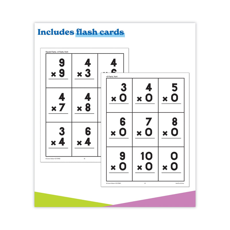 Carson-Dellosa Education In a Flash USB, Intro to Multiplication, Ages 7-9, 236 Pages