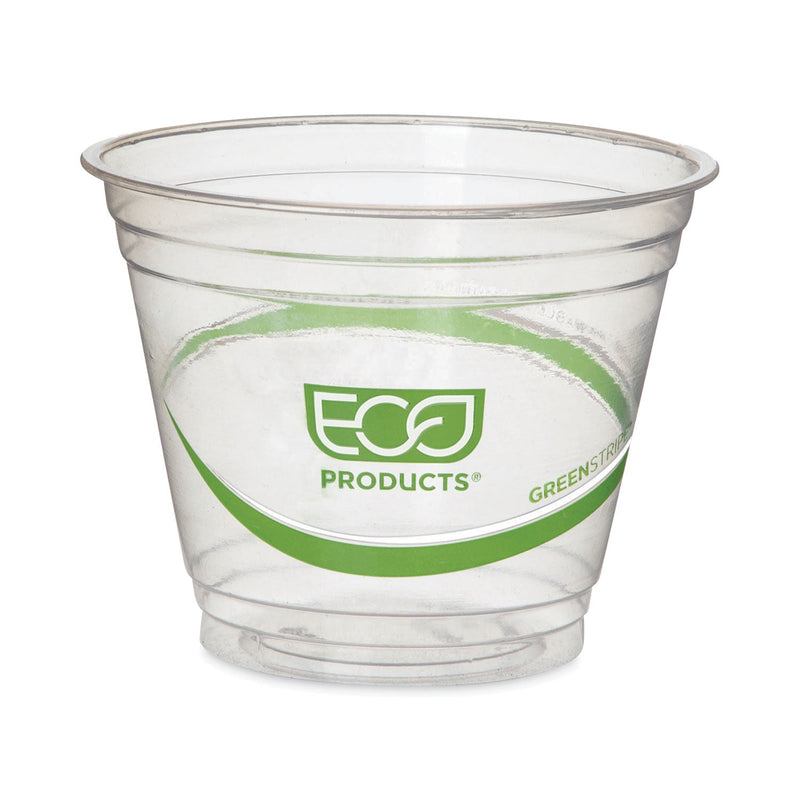 Eco-Products GreenStripe Renewable and Compostable Cold Cups Convenience Pack, 9 oz, Clear, 50/Pack