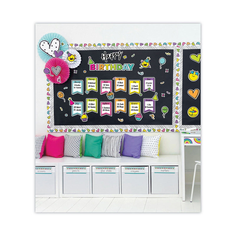 Carson-Dellosa Education Kind Vibes Mini Bulletin Board Set, Birthday, 56 Pieces