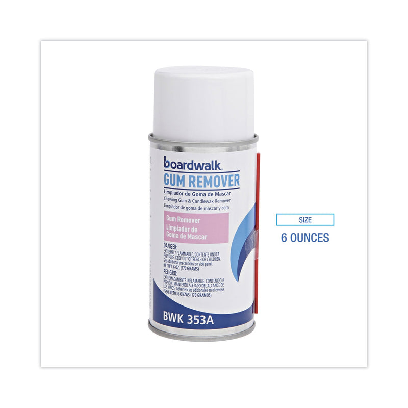 Boardwalk Chewing Gum and Candle Wax Remover, 6 oz Aerosol Spray, 12/Carton
