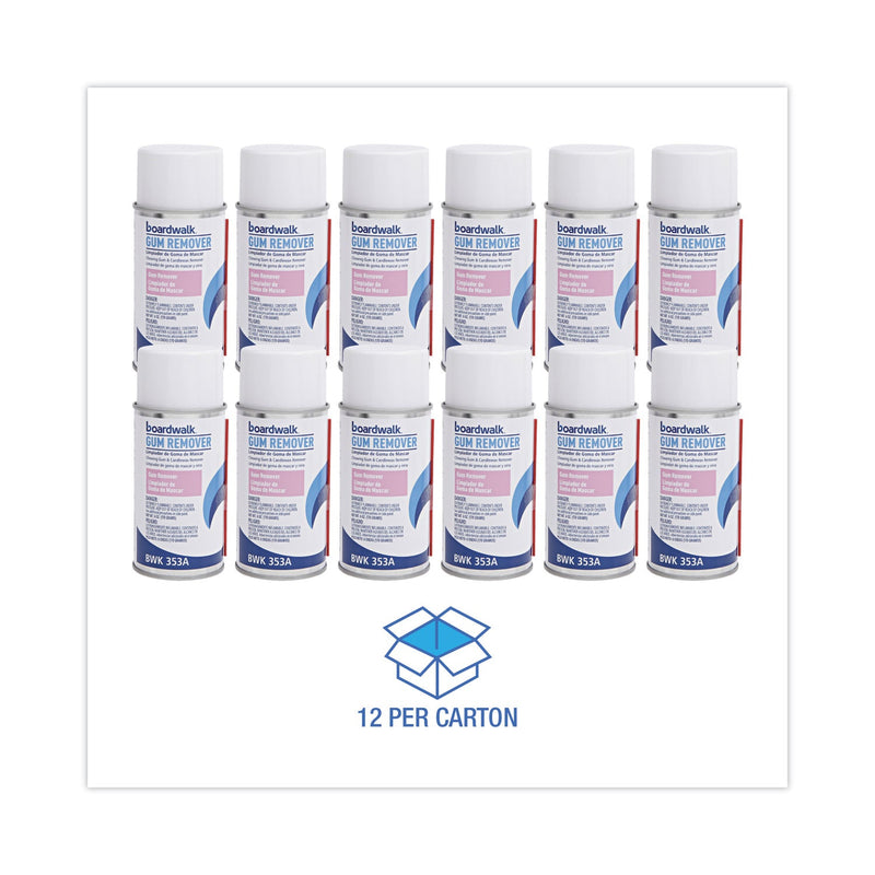 Boardwalk Chewing Gum and Candle Wax Remover, 6 oz Aerosol Spray, 12/Carton