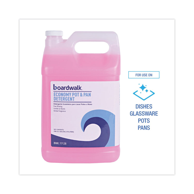 Boardwalk Industrial Strength Pot and Pan Detergent, 1 gal Bottle, 4/Carton