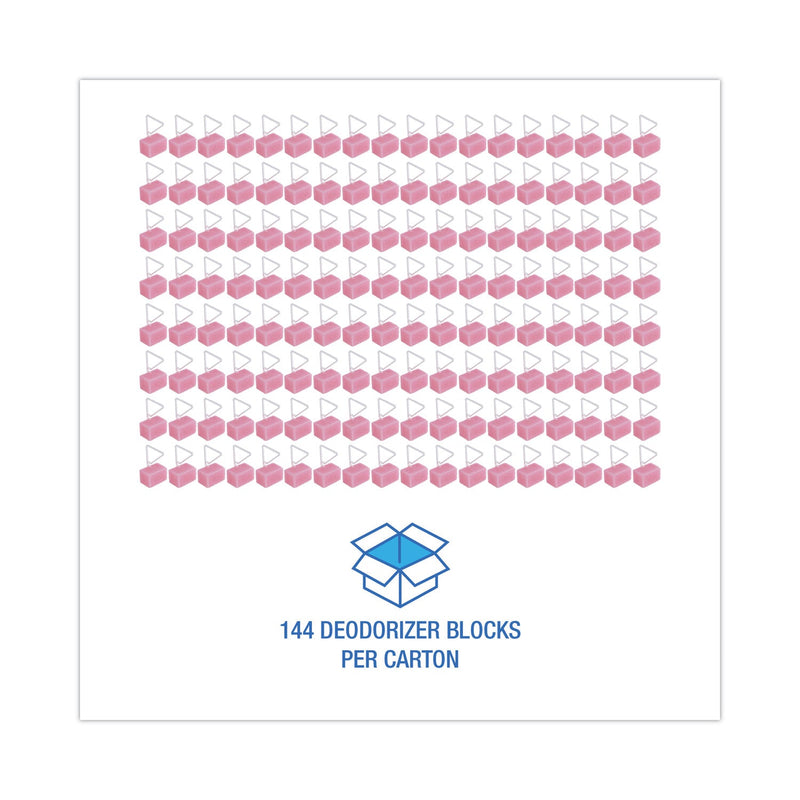 Boardwalk Toilet Bowl Para Deodorizer Block, Cherry Scent, 4 oz, Pink, 144/Carton