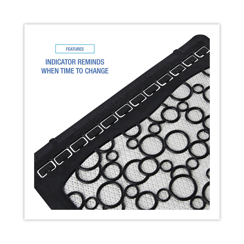 Boardwalk Urinal Mat 2.0, Rubber, 17.5 x 20, Black/White, 6/Carton