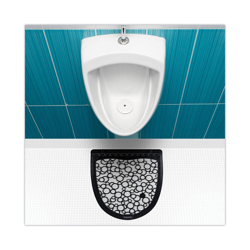 Boardwalk Urinal Mat 2.0, Rubber, 17.5 x 20, Black/White, 6/Carton