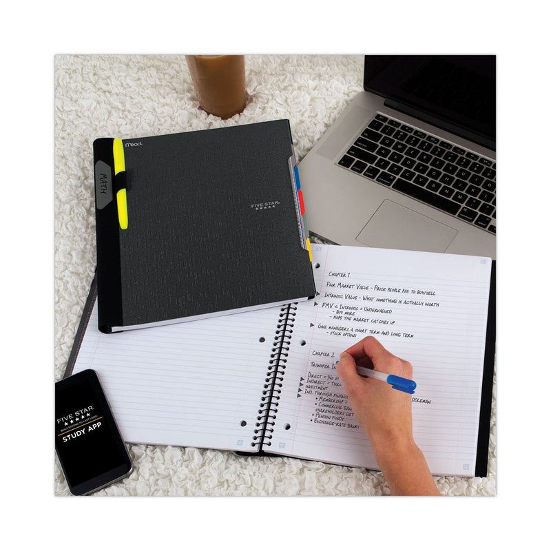 Five Star Advance Wirebound Notebook, 5 Subject, 10 Pockets, Medium/College Rule, Randomly Assorted Covers, 11 x 8.5, 200 Sheets