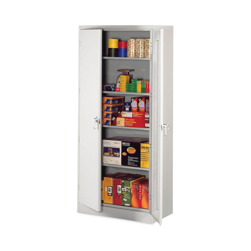 Alera Assembled 78" High Heavy-Duty Welded Storage Cabinet, Four Adjustable Shelves, 36w x 24d, Light Gray