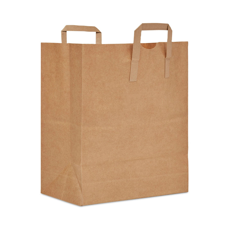 AJM Packaging Corporation Handle Bag, 17.75 x 21, Brown, 400/Bundle