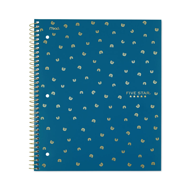 Five Star Style Wirebound Notebook, 1 Subject, Medium/College Rule, Assorted Geometrics Covers, 11 x 8.5, 100 Sheets, 3/Pack