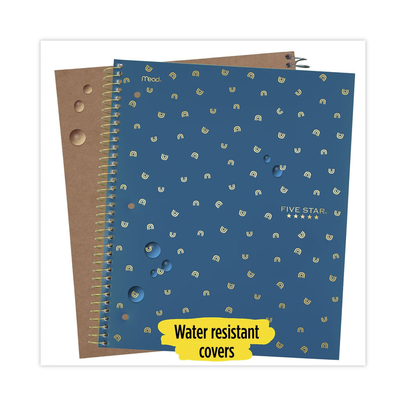 Five Star Style Wirebound Notebook, 1 Subject, Medium/College Rule, Assorted Geometrics Covers, 11 x 8.5, 100 Sheets, 3/Pack