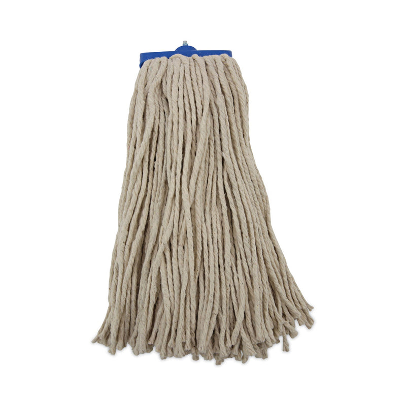 Boardwalk Cut-End Lie-Flat Wet Mop Head, Cotton, 16oz, White, 12/Carton
