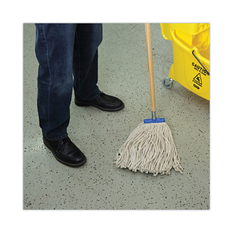 Boardwalk Cut-End Lie-Flat Wet Mop Head, Cotton, 16oz, White, 12/Carton