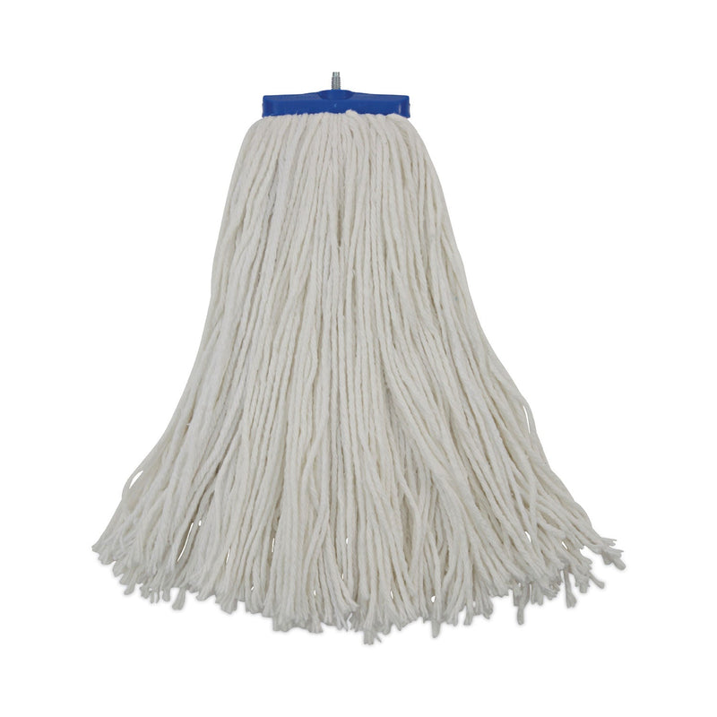 Boardwalk Cut-End Lie-Flat Wet Mop Head, Rayon, 16oz, White, 12/Carton