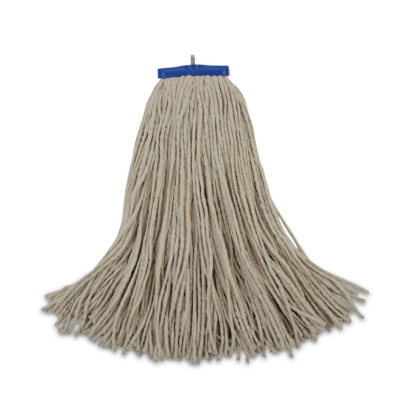 Boardwalk Cut-End Lie-Flat Wet Mop Head, Cotton, 24oz, White, 12/Carton