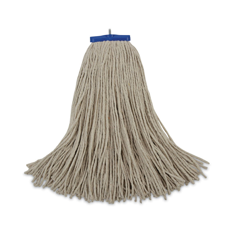 Boardwalk Cut-End Lie-Flat Wet Mop Head, Cotton, 24oz, White