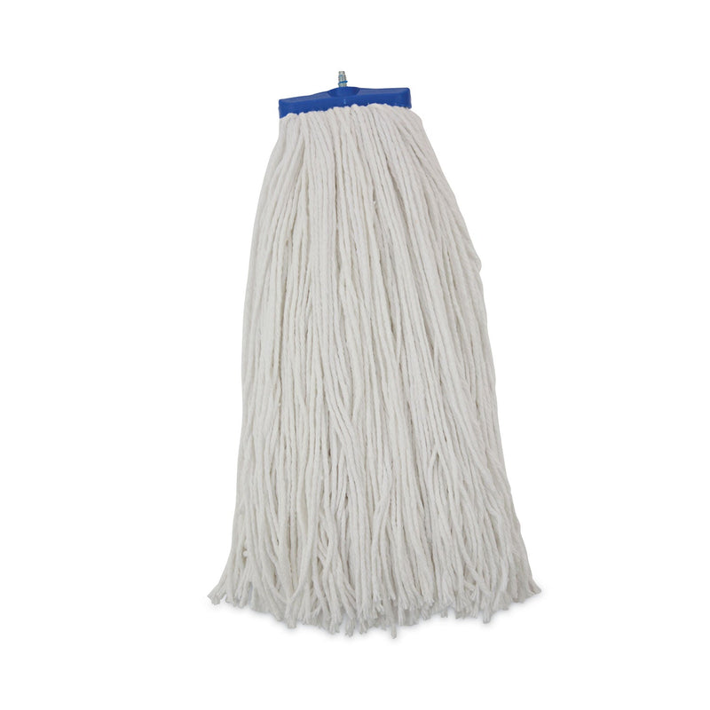 Boardwalk Cut-End Lie-Flat Wet Mop Head, Rayon, 24oz, White, 12/Carton
