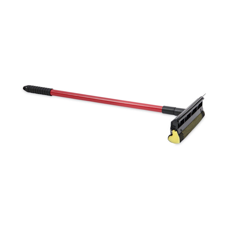 Boardwalk General-Duty Squeegee, 8" Wide Blade, Black/Red, 21" Handle