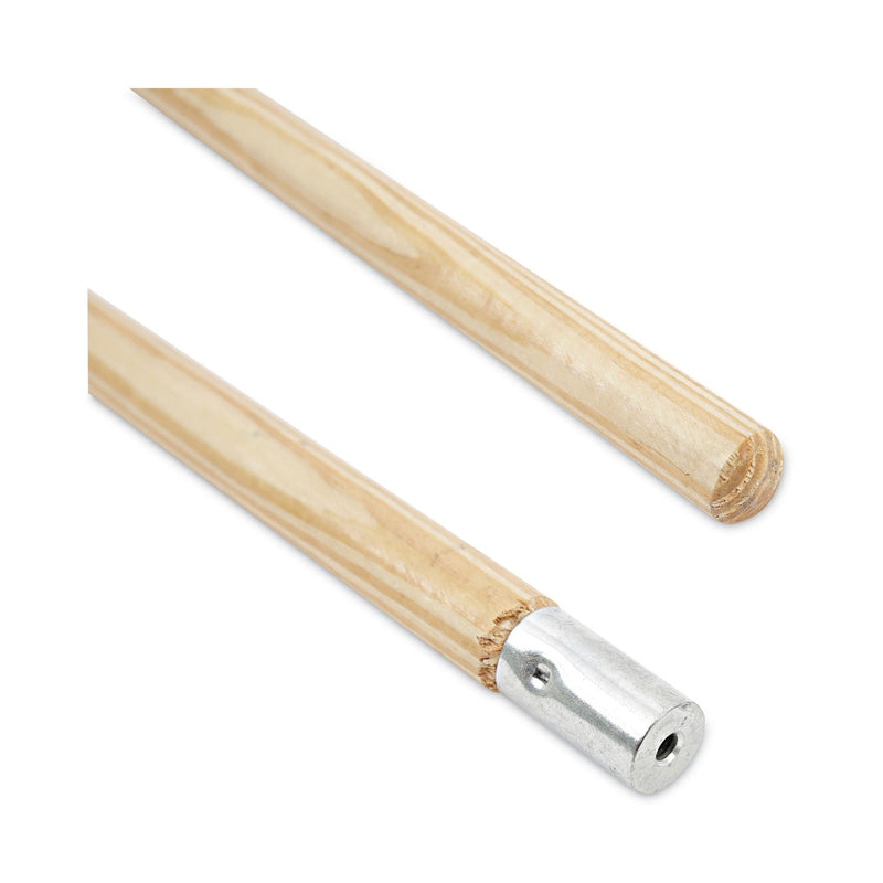 Boardwalk Lie-Flat Screw-In Mop Handle, Lacquered Wood, 1.13" dia x 54", Natural