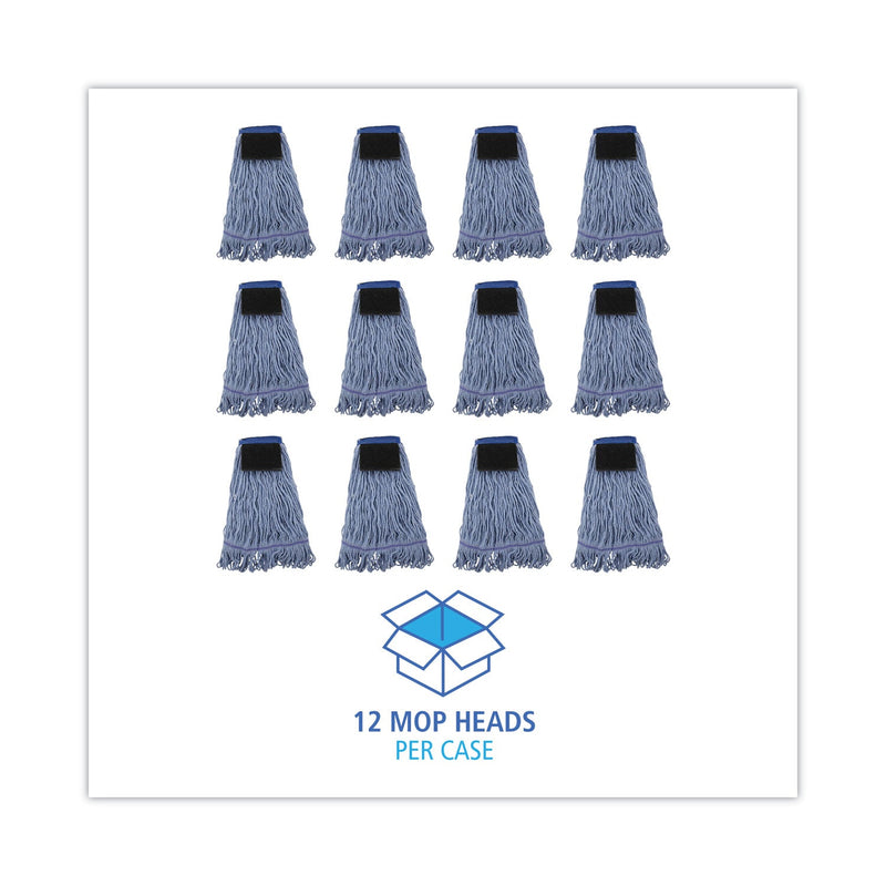 Boardwalk Mop Head, Loop-End, Cotton With Scrub Pad, Medium, 12/Carton