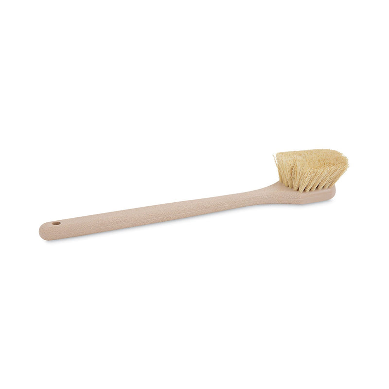 Boardwalk Utility Brush, Cream Tampico Bristles, 5.5" Brush, 14.5" Tan Plastic Handle
