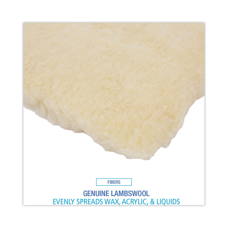 Boardwalk Mop Head, Finish Applicator, Lambswool, 18-Inch, White