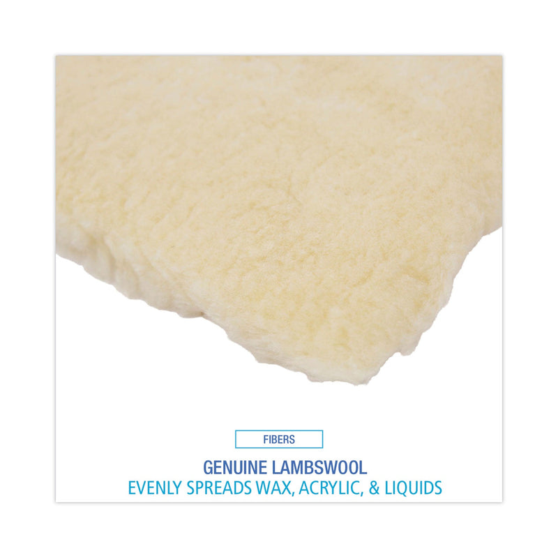 Boardwalk Mop Head, Applicator Refill Pad, Lambswool, 18-Inch, White