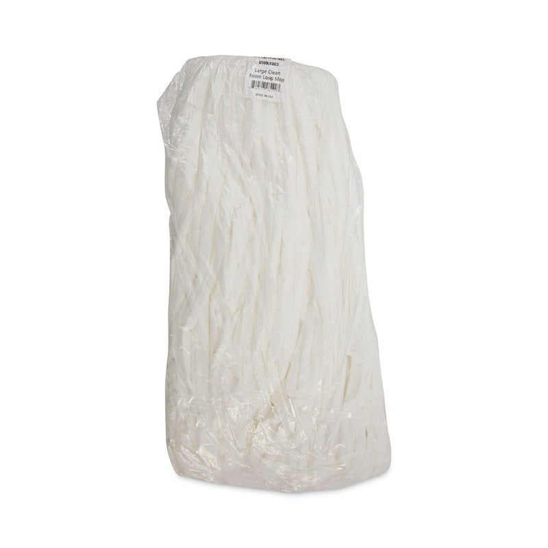 Boardwalk Mop Head, Looped, Enviro Clean With Tailband, Large, White, 12/Carton