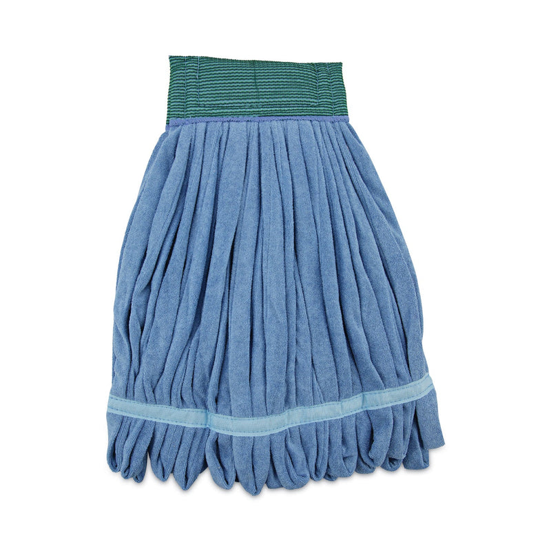 Boardwalk Microfiber Looped-End Wet Mop Heads, Medium, Blue, 12/Carton, 12/Carton