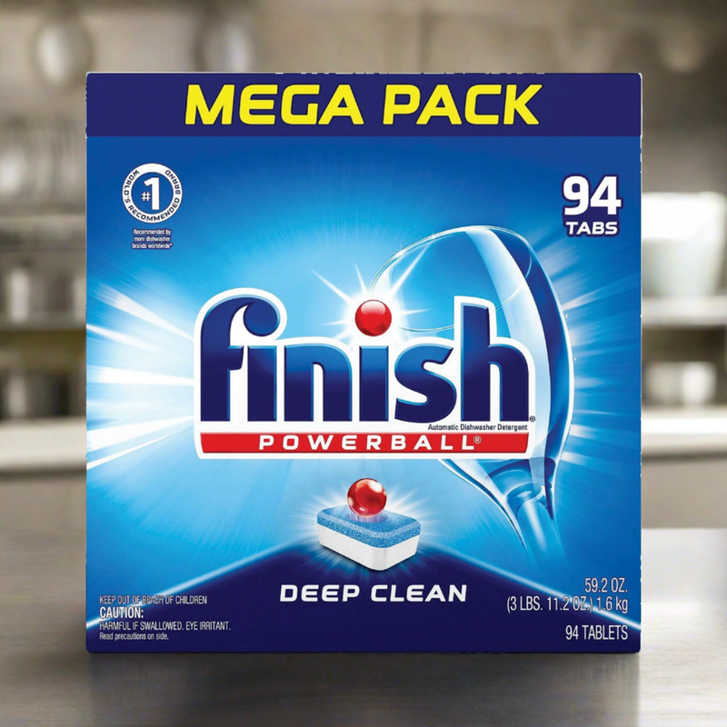 FINISH Powerball Dishwasher Tabs, Fresh Scent, 94/Box, 4 Boxes/Carton