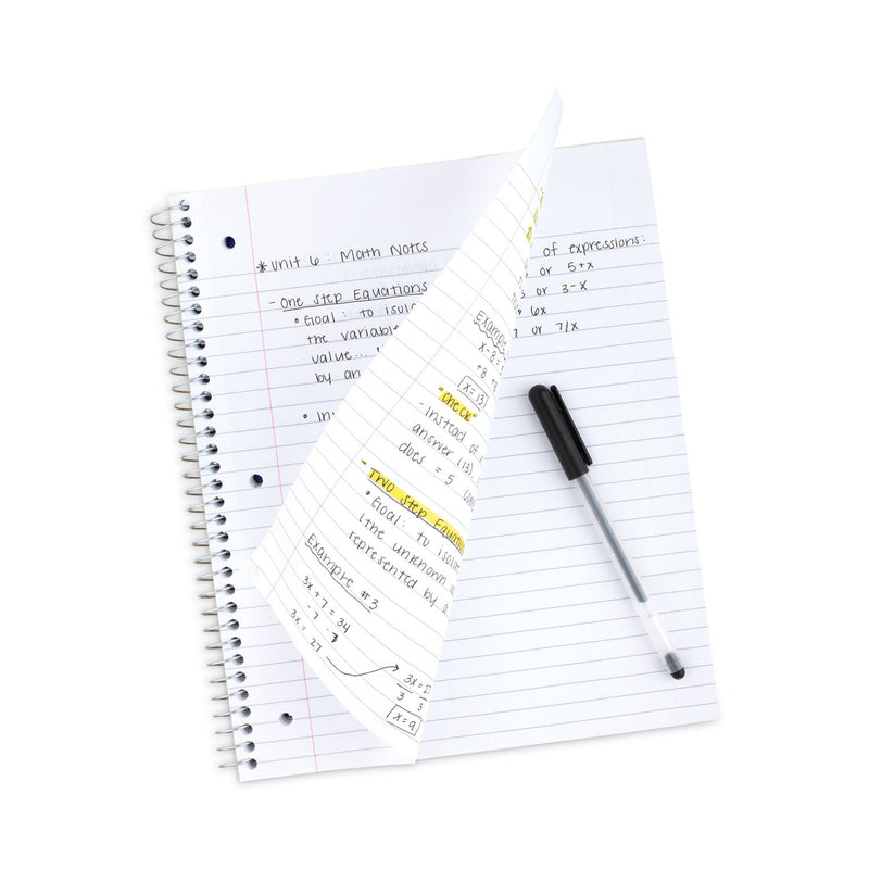 Five Star Wirebound Notebook, 1 Subject, Wide/Legal Rule, Red Cover, 10.5 x 8, 100 Sheets