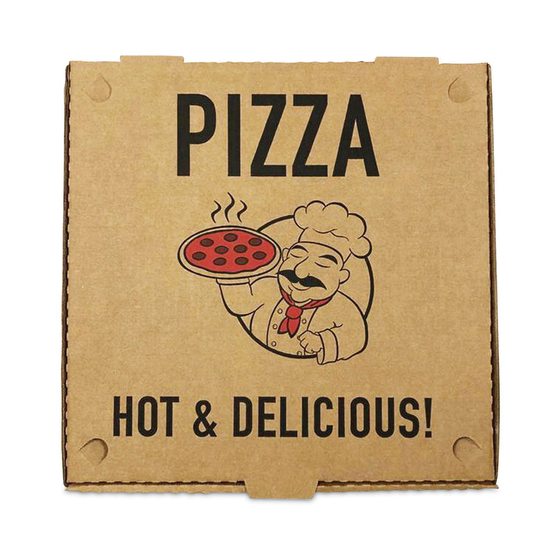 BluTable Pizza Boxes, 10 x 10 x 1.75, Kraft, Paper, 50/Pack