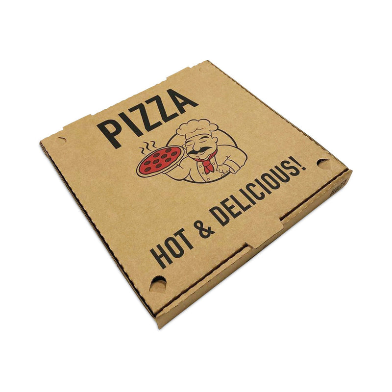 BluTable Pizza Boxes, 12 x 12 x 1.75, Kraft, Paper, 50/Pack