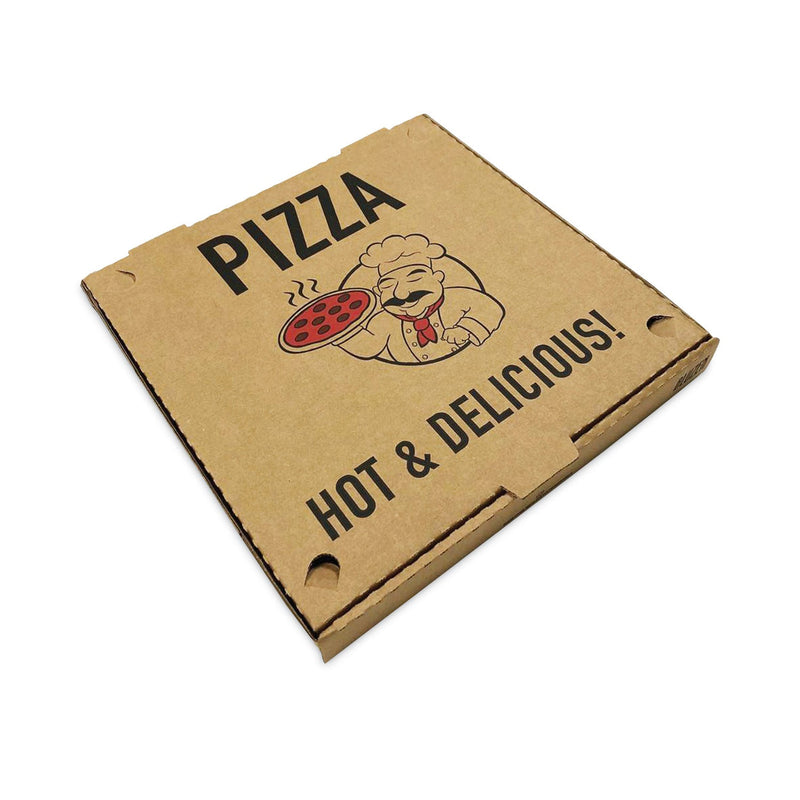 BluTable Pizza Boxes, 14 x 14 x 1.75, Kraft, Paper, 50/Pack