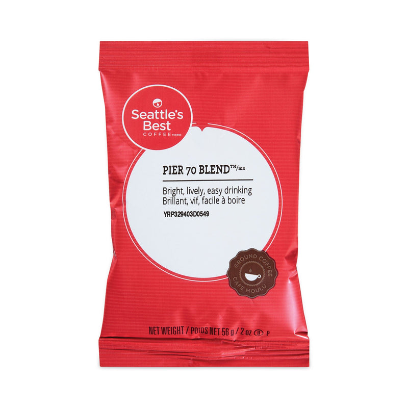 Seattle's Best Premeasured Coffee Packs, Pier 70 Blend, 2.1 oz Packet, 72/Box
