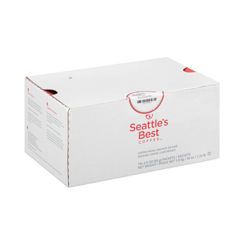 Seattle's Best Premeasured Coffee Packs, 6th Avenue Bistro, 2.1 oz Packet, 72/Carton