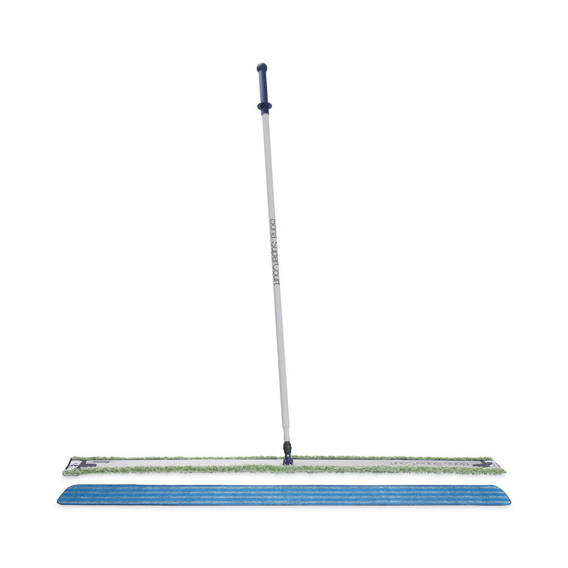 Bona SuperCourt Athletic Floor Care System, 60" Wide  Microfiber Head, 66" Silver/Blue Aluminum Handle