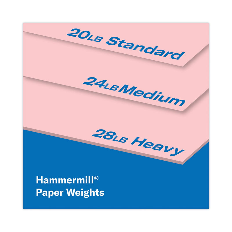 Hammermill Colors Print Paper, 20 lb Bond Weight, 8.5 x 11, Pink, 500/Ream