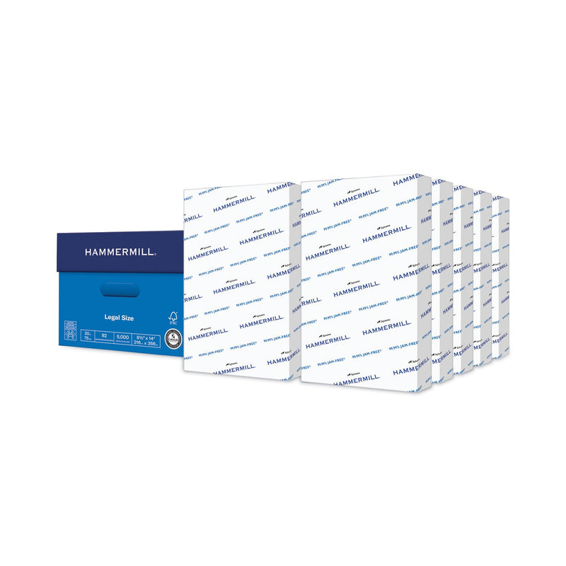 Hammermill Copy Plus Print Paper, 92 Bright, 20 lb Bond Weight, 8.5 x 14, White, 500 Sheets/Ream, 10 Reams/Carton