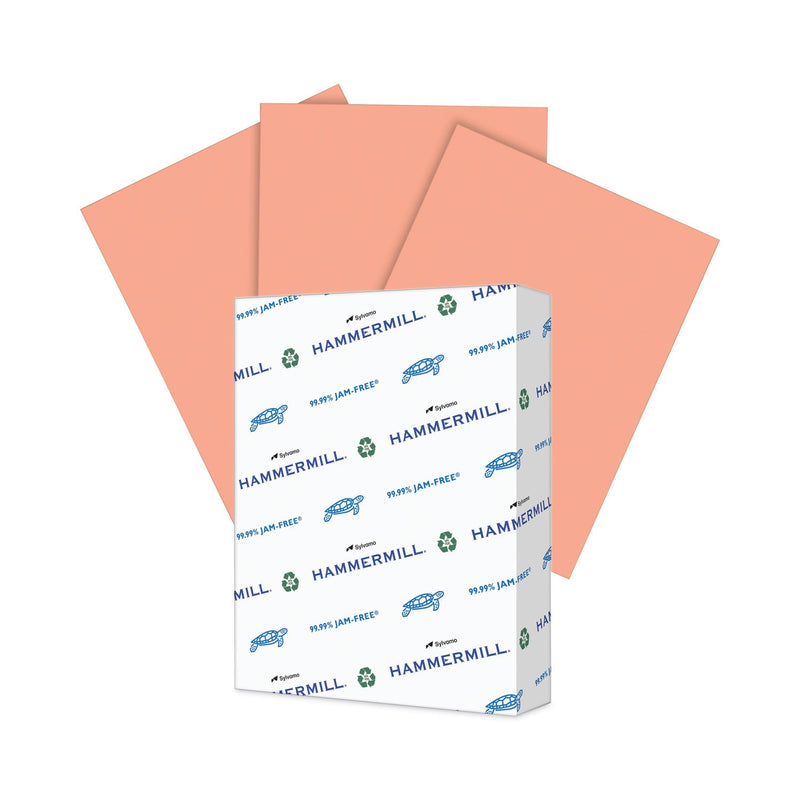Hammermill Colors Print Paper, 20 lb Bond Weight, 8.5 x 11, Salmon, 500/Ream