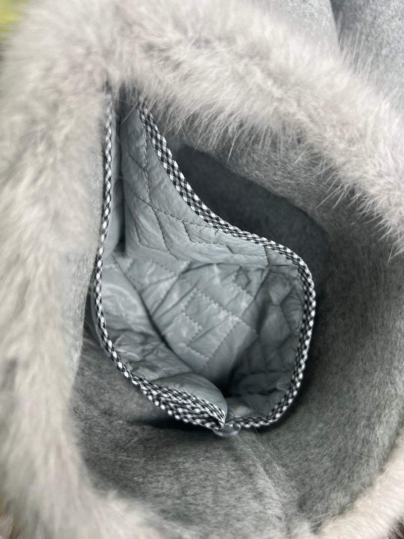 Genuine Scandinavian Mink Fur Virgin Wool Coat